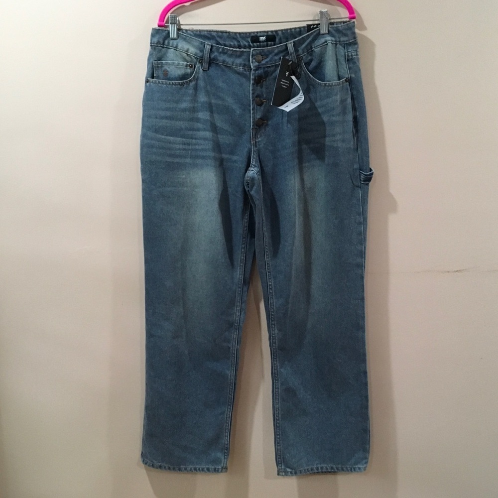 NWT Frye Women's Jeans 30 Low Rise Relaxed Straight Leg Workwear Modern Denim